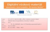 Digitální  výukový materiál  zpracovaný  v rámci projektu „EU peníze školám“