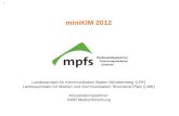 miniKIM 2012 Landesanstalt für Kommunikation Baden-Württemberg (LFK)