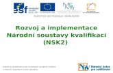 Rozvoj a implementace Národní soustavy  kvalifikací (NSK2)
