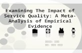 Examining The Impact of Service Quality: A Meta-Analysis of Empirical Evidence