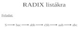RADIX listákra