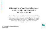 Udpegning af pesticidfølsomme sandområder og status for  KUPA-projektet