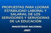 MAGISTERIO NACIONAL  2007