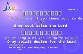 我的心啊你要称颂耶和华     wo de xin a  ni yao cheng song Ye He Hua O my soul raise the Lord 我的灵啊你要渴慕耶和华