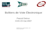 Boîtiers de Vote Électronique