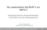 De watertoets bij RUP’s en BPA’s
