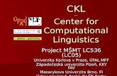 CKL --- Center for Computational Linguistics