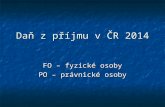 Daň z příjmu v ČR 2014