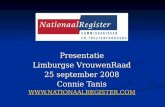 Presentatie Limburgse VrouwenRaad 25 september 2008 Connie Tanis