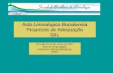Acta Limnologica Brasiliensia Propostas de Adequação SBL