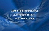 201 3年机关事业单位 工资福利年报统计 市直2013.2.18
