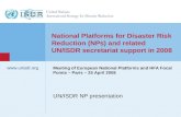UN/ISDR NP presentation