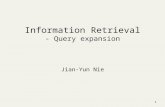 Information Retrieval - Query expansion