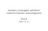 tandem conjugate addition/ Ireland-Claisen rearrangment