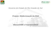 Projeto: Modernização da PGE