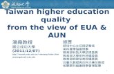 Taiwan higher education quality  from the view of EUA & AUN