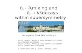 mixing and              decays  within supersymmetry