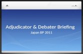 Adjudicator & Debater Briefing