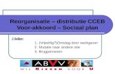 Reorganisatie – distributie CCEB Voor-akkoord – Sociaal plan