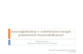 Imunoglobuliny v substituční terapii primárních imunodeficiencí