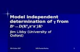 Model independent determination of  γ from  B ± →D(K 0 S π + π − )K ±