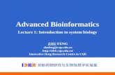 Advanced Bioinformatics Lecture 1: Introduction to system biology