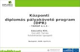 Központi  diplomás pályakövető program (DPR) - TÁMOP 4.1.3 -   Educatio Kht.  Horváth Tamás