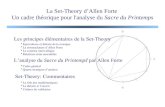 La Set-Theory d’Allen Forte  Un cadre théorique pour l'analyse du  Sacre du Printemps