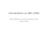 Introduktion av SBG-1000