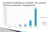 Jumlah Publikasi ilmiah di jurnal internasional : Indonesia