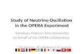 Study of Neutrino  Oscillation  in  the OPERA Experiment