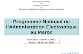 Programme National de l’Administration Electronique au Maroc