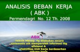 ANALISIS  BEBAN  KERJA  ( ABK ) Permendagri  No. 12 Th. 2008