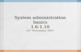 System administration basics 1.6-1.10