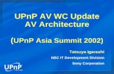 UPnP AV WC Update AV Architecture ( UPnP Asia Summit 2002)