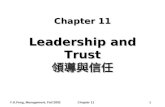 Chapter 11 Leadership and Trust 領導與信任