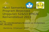 Hasil Sementara Kajian  Program  Beasiswa Unggulan  S2&S3 BPKLN  Kemendikbud  2011