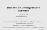 Remarks on Undergraduate Research