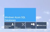 Windows Azure SQL Databases
