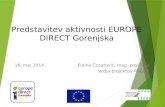 Predstavitev aktivnosti EUROPE DIRECT Gorenjska