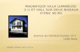 Magnifique villa lumineuse  3 ½ et hall sur deux niveaux d’env. 90 m2