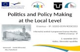 Politics  and  Policy Making at the Local Level