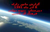 گزارش مانور زلزله  8 آذر ماه  1391  دبیرستان   نمونه دولتي فرهنگ  آل یاسین
