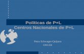 Políticas de P+L  Centros Nacionales de P+L