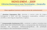 NOVO ENEM – 2009 Ciências Humanas e suas Tecnologias – Geografia Prof. Msc. Sandro Ivo de Meira