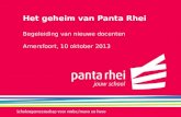 Het geheim van Panta Rhei Begeleiding van nieuwe docenten Amersfoort, 10 oktober 2013