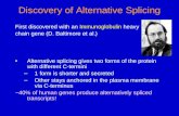 Discovery of Alternative Splicing