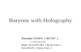 Baryons  with Holography