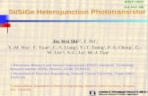 Si/SiGe Heterojunction Phototransistor
