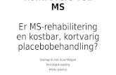 Kontrovers ved MS Er MS-rehabilitering en kostbar, kortvarig placebobehandling?